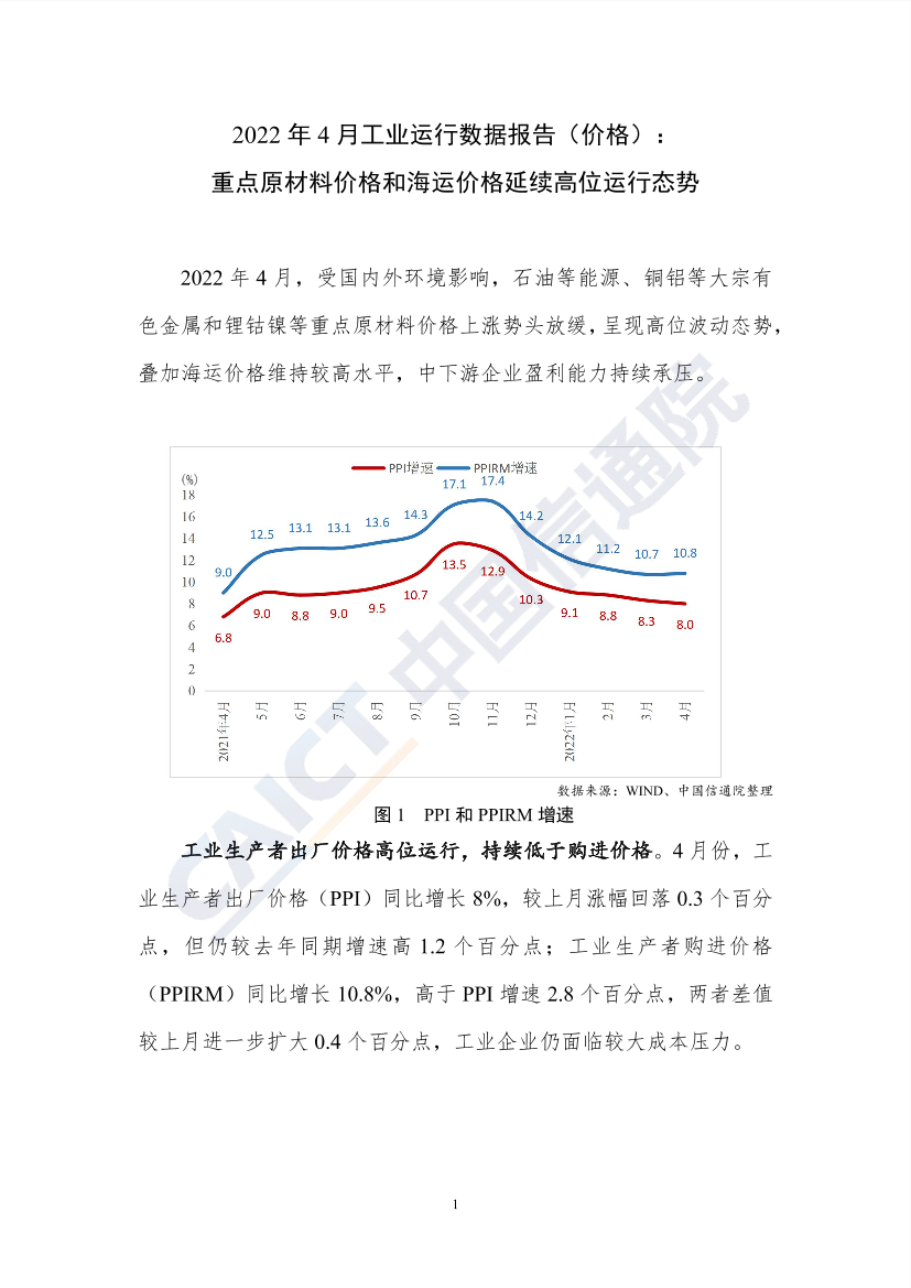 中国信通院-2022 年 4 月工业运行数据报告（价格）：重点原材料价格和海运价格延续高位运行态势-7页中国信通院-2022 年 4 月工业运行数据报告（价格）：重点原材料价格和海运价格延续高位运行态势-7页_1.png